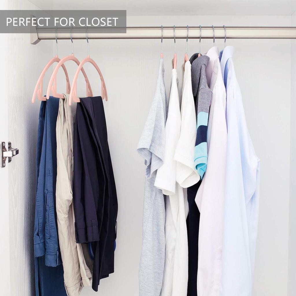 10 PCS No Shoulder Bump Velvet Hangers Non Slip Heavyduty Suit Hangers With Swivel Hooks,Space Saving Clothes Hangers for Coat