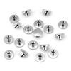 20Pcs Set Durable Brass Threaded Flat Head Nut Nail Rivets Screws Leather Craft Repair Supplies