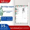 Floral Refrigerator Magnet Weekly Planner & Fitness Recipe Chart