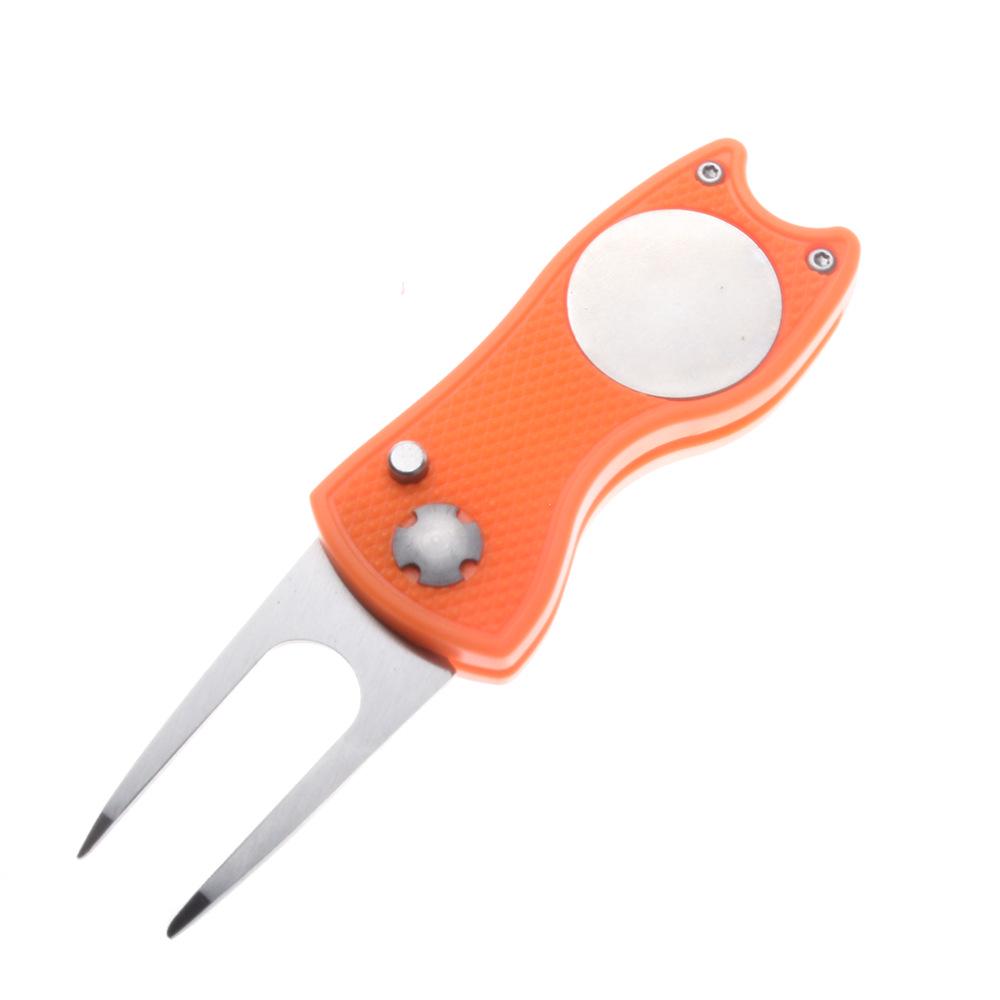 

Golf Pitchfork Green Repair Tool with Ball Marker Plastic Case + Stainless Steel оранжевый