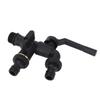 Doppelhahn-Wasserhahn-Set für den Außenbereich 3/4-Zoll-Einlass 25 mm 2 Auslässe Wandmontage Messing Frostsicher