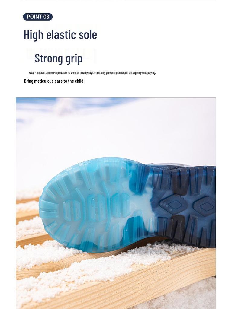 Chaussures de Course Antidérapantes d'Hiver 2025 pour Garçons - Baskets de Sport Chaudes, Anti-Odeur, Respirantes pour Enfants