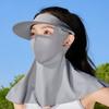 Detachable Face-Kini Ice Silk Mask & Hat Set Summer Outdoor Cycling Gear UV50+ Eye Protection Open-Top Visor Combo