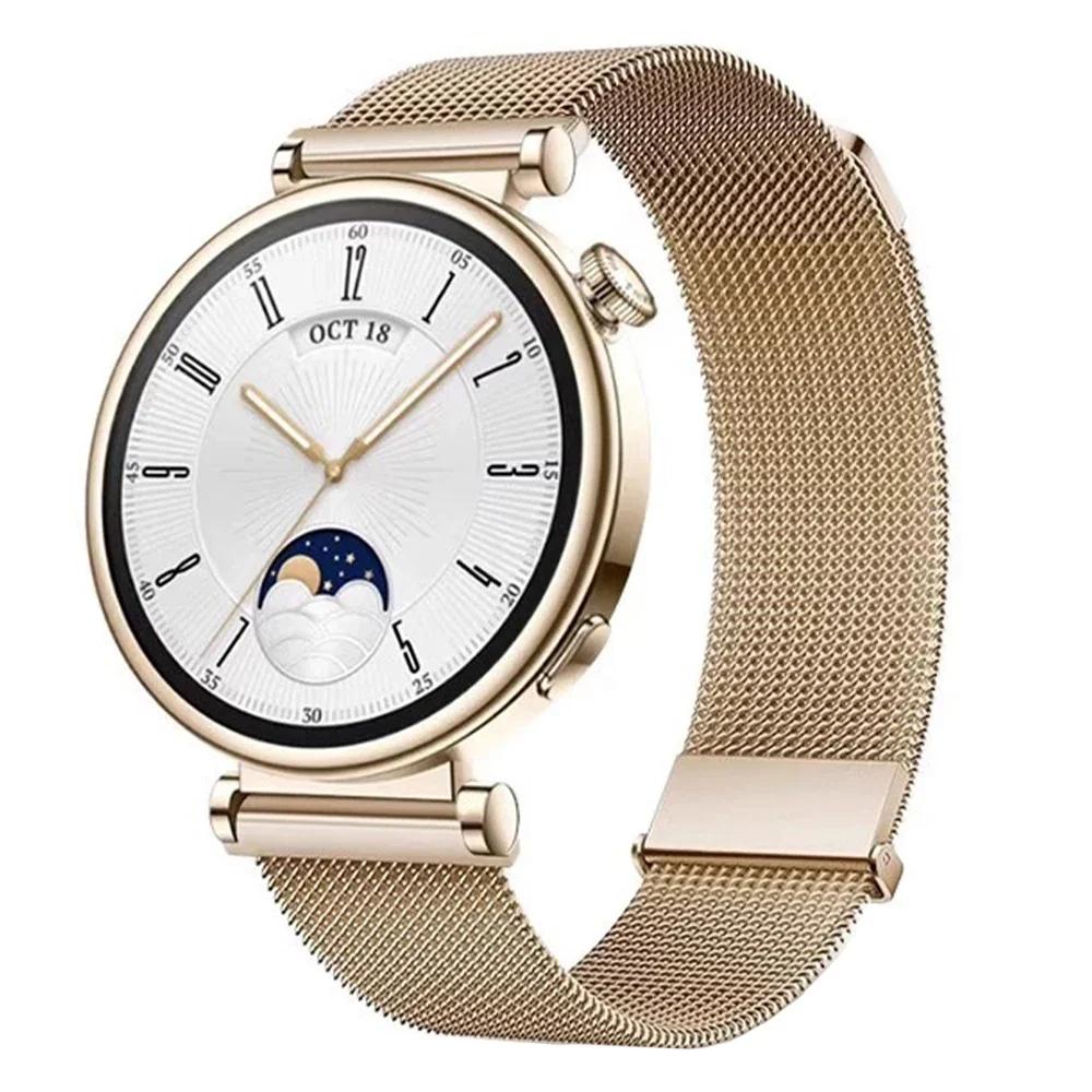 18mm 20mm 22mm Milanese Loop Strap For Huawei GT4 41mm 46mm GT3Pro For Samsung Galaxy Watch 6 Classic 43 47mm 40 44mm Metal Band