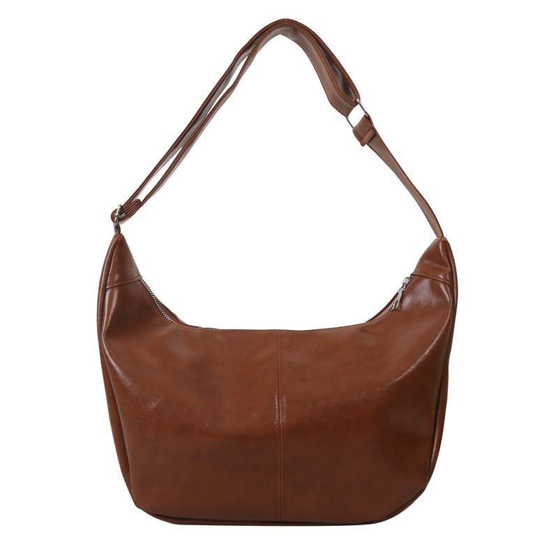 Pu Dumpling Bag For Women With Zipper Closure And Inner Pocket For Daily Use