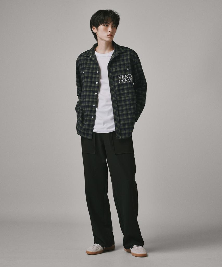 Beodeonteu Relaxed Out-Pocket Elastic Waist Slacks [Black]