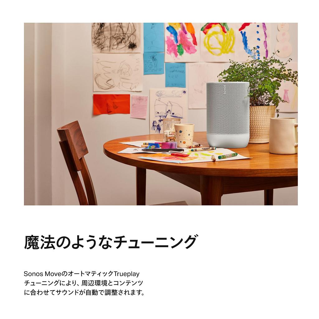 Sonos Move Bluetooth Speaker Category Sonos Move Portable Speaker with Bluetooth and Amazon MOVE1JP1 [VGP2024 (¥50,000 - ¥75,000) Winner] Alexa,