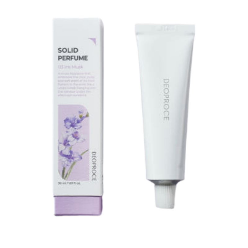 Deoproce Solid Perfume 30ml – Long-Lasting Portable Fragrance (Bergamot Woody / Anise Tulip / Iris Musk)