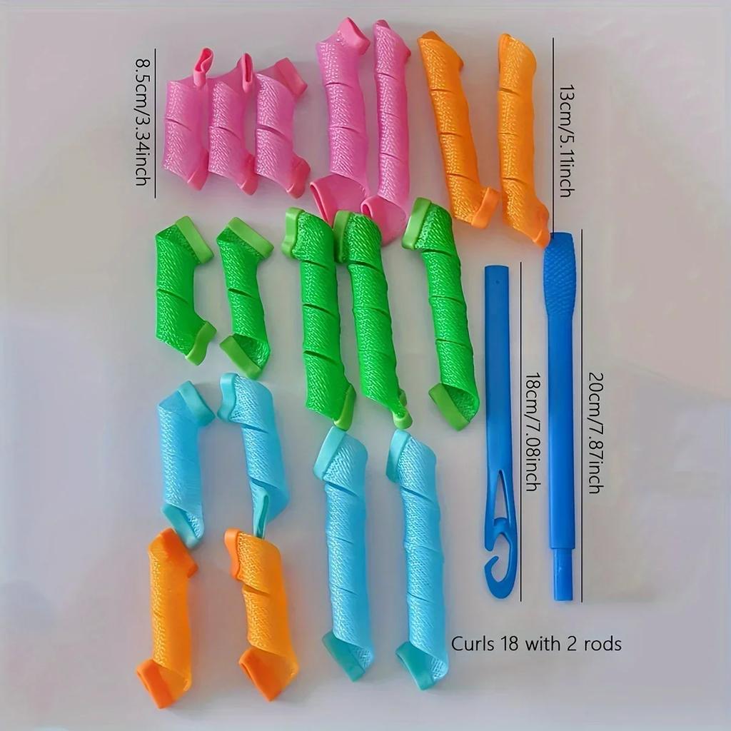 1 Set-Set Magischer Lockenwickler Hitzefreie Haarroller Wellenformer Frisur Rollerstäbe Lockenwickler Styling-Tools für Frauen