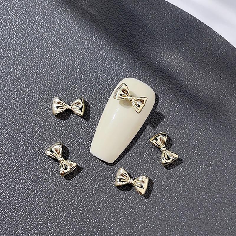 10Pcs Luxury Kawaii Bow Nail Art Charms 3D Alloy Bow Tie Jewelry Nail  Decoration Diy Accessories