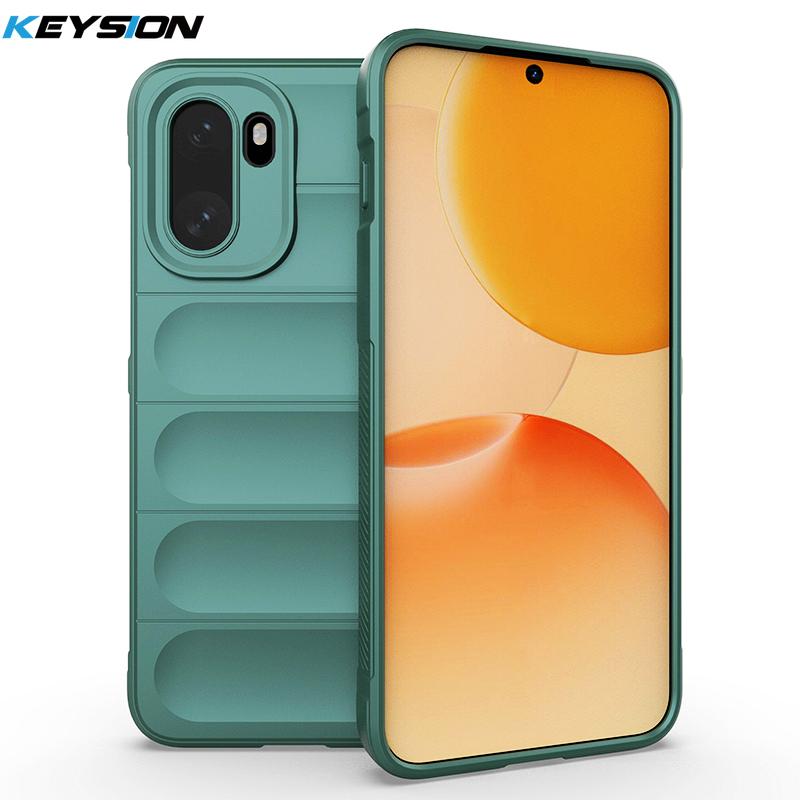 KEYSION Heavy Duty Shockproof Matte Phone Case for OnePlus 15R Anti-skid Soft Silicone Phone Back Cover for OnePlus 1+Ace 6 6T