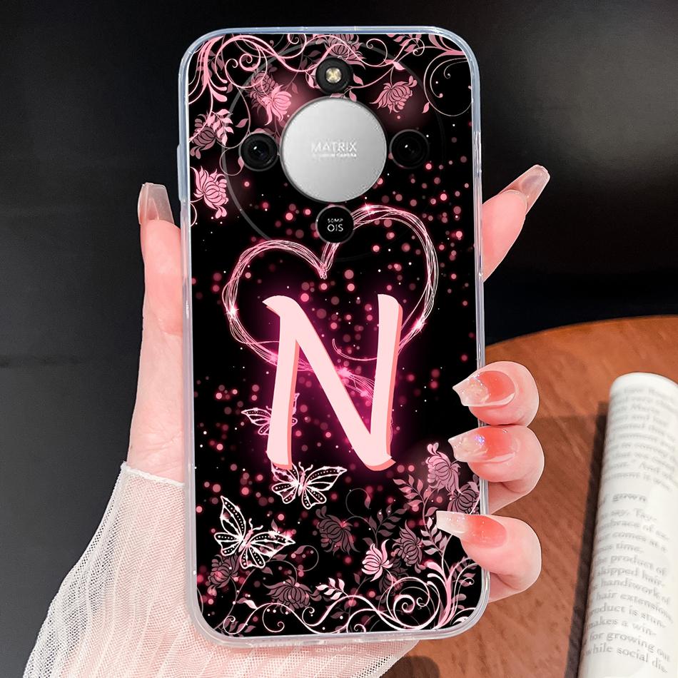 For Honor X6D X8D X9D 4G 5G Case Dreamy Color Letters Clear Covers For HonorX6D X 8D X9D Soft TPU Silicone Anti Drop Back Cover
