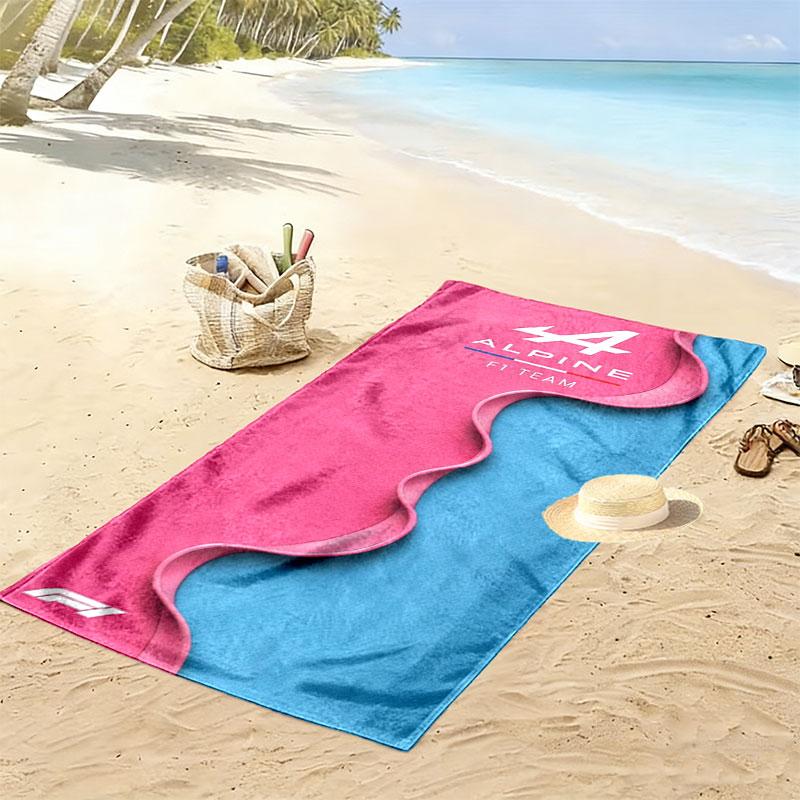 Asciugamano da Spiaggia Stampa Alpine F1, Asciugamano Grande Morbido Asciugatura Rapida per Spiaggia Campeggio Nuoto