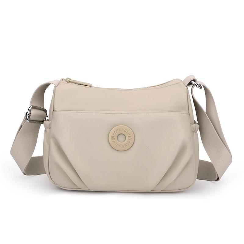 Women's Bag Multi-Pocket Shoulder Bag Lightweight Nylon Crossbody Bag