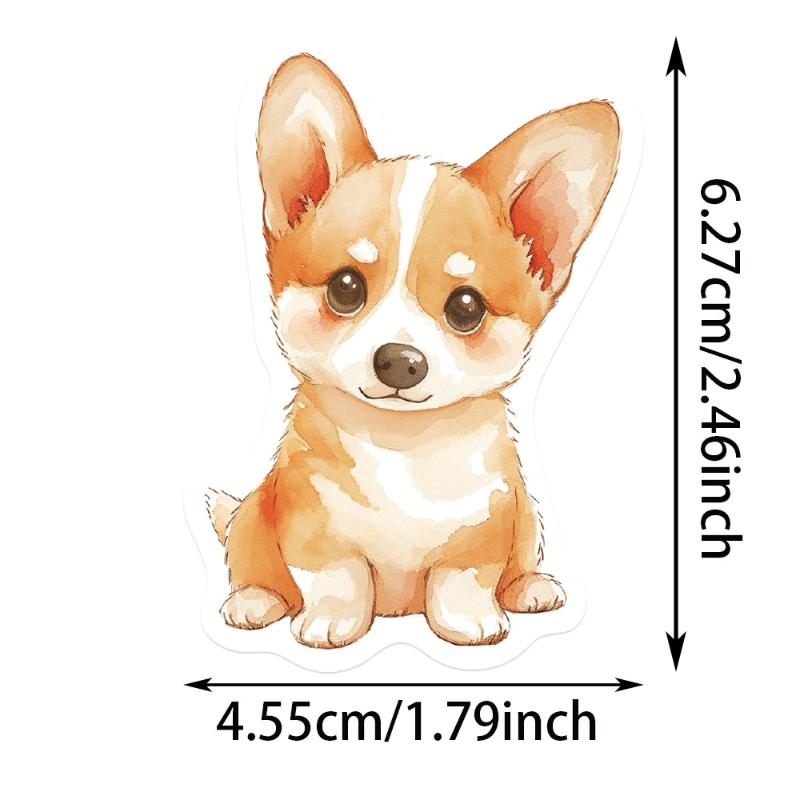 50Pcs/Set Watercolor Animal Doodle Stickers Diy Decor For Guitar/Tablet/Journal Waterproof