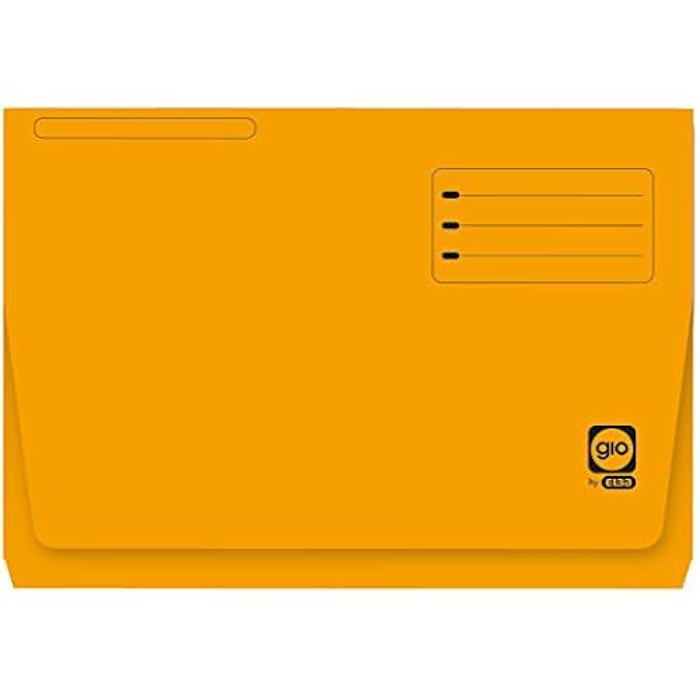 Chemises avec poche et revers - ELBA - Gio - Pack de 25 - 320 gr - 100% recyclé - Jaune