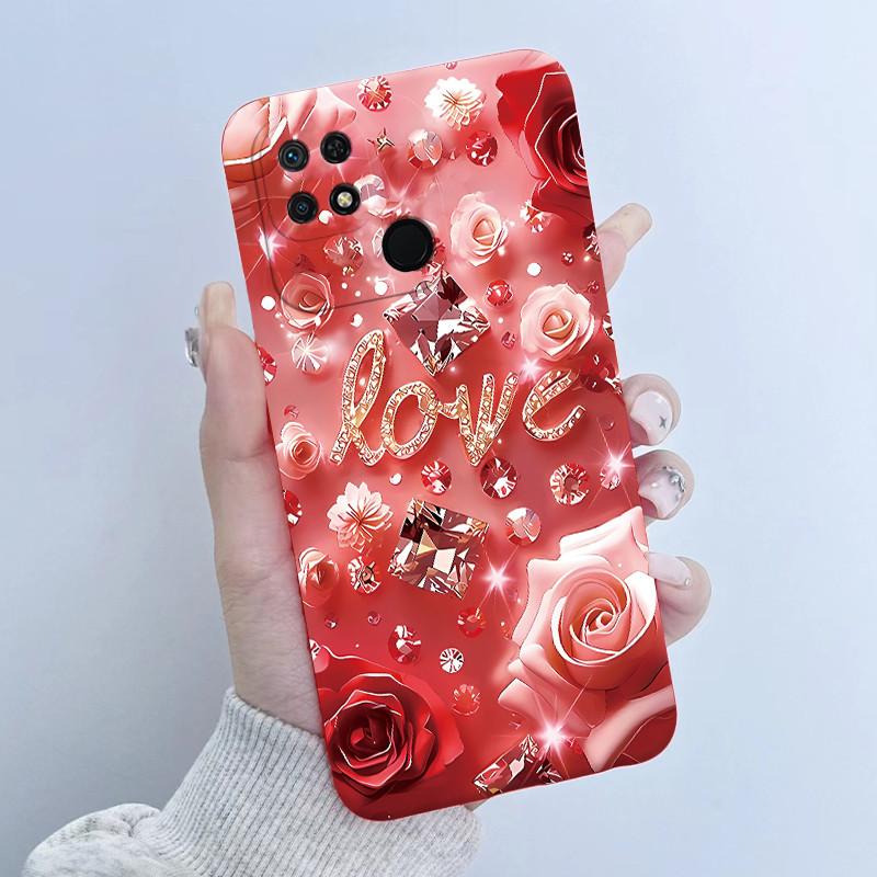 For Xiaomi Redmi 10C Phone Case Fashion Butterfly Flower Girls Design Soft Silicone TPU Back Housing for Redmi10C 10 C Covers