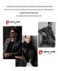 Pierre Cardin Men's Sheepskin Biker Jacket - Plus Velvet, Thick, Autumn/Winter.