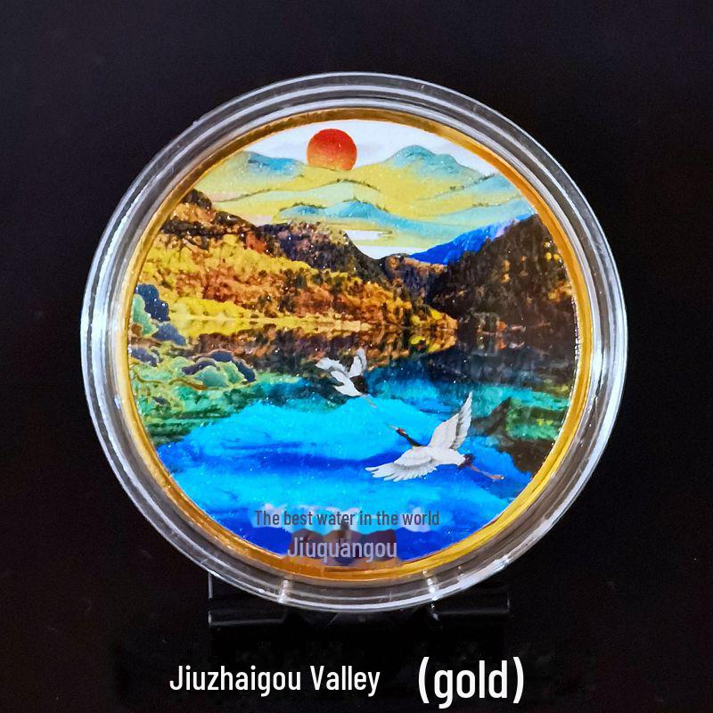 

Памятные монеты и марки с живописными видами: Западное озеро, Башня желтого журавля, Запретный город, Достопримечательности Цзючжайгоу 40*1.5mm