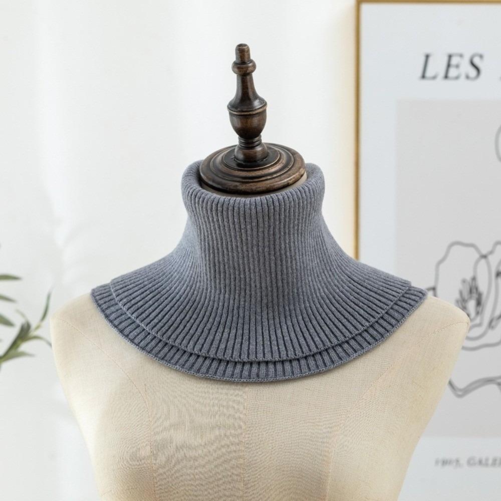 

Защита шеи от холода Вязаные шарфы манишка Новый ложный воротник для велоспорта на открытом воздухе, катания на лыжах 2