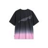 Li Ning Badfive Seven Cities Collaboration Gradient Letter Round Neck Loose Short Sleeve T-Shirt Unisex T-Shirt Black Xianxia-Pink AHST877-1
