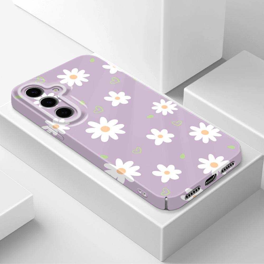Tender Daisy Phone Case For Samsung Galaxy S25 S24 S23 S22 S21 S20 Plus Ultra FE 5G Film Hard Cover