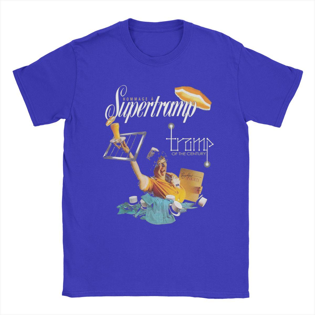 

Музика Supertramp Чоловіча Футболка Смішні Футболки Короткий Рукав Круглий Виріз Футболки 100% Бавовна 4XL 5XL Одяг XXXXL синій