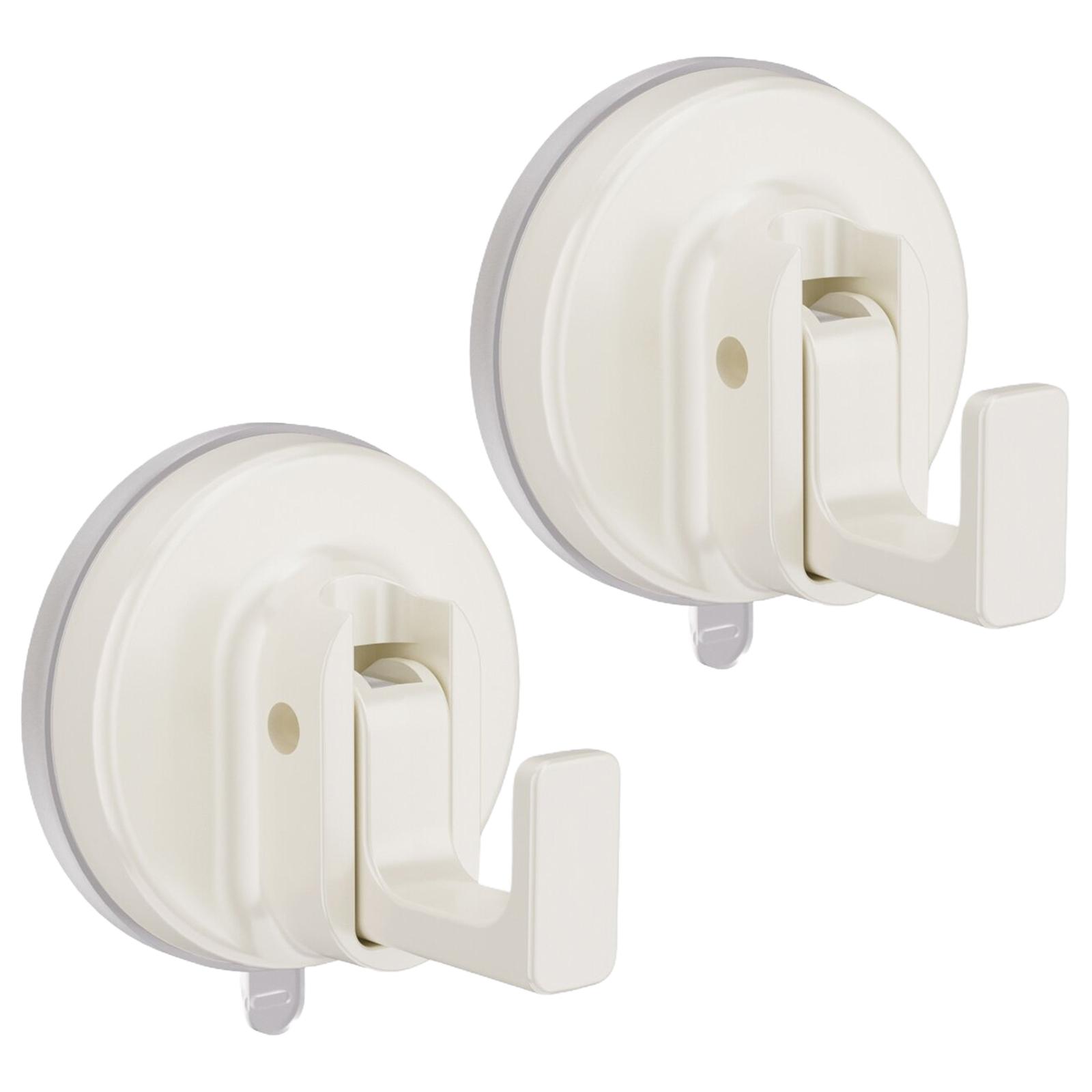 2 Packs Suction Cup Hooks Easy To Install Waterproof Suction Cup Hooks Heavy Duty Suction Cup Hooks for Christmas Wreath Decor белый