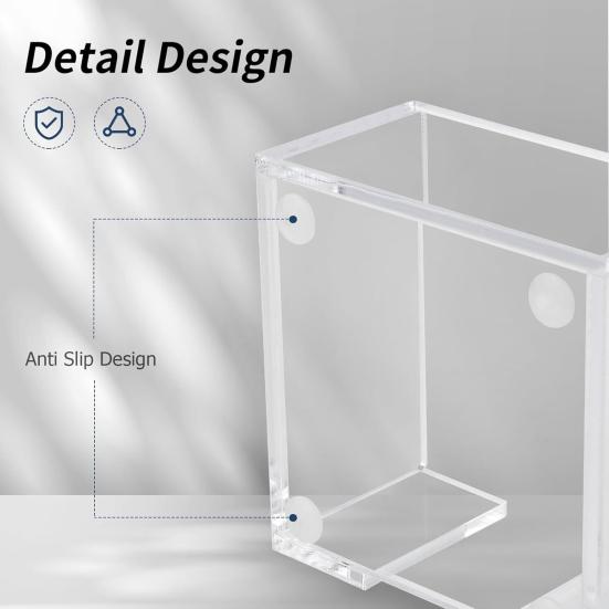 Acryl Notizzettelspender Notizblockhalter Rutschfest Schreibtischorganizer für 3x3 Zoll Notizen Kompakt Büro Schule Heimgebrauch Schreibtischzubehör Geschenk