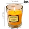 1pc Windproof Transparent Glass Cup Scented Candle - Soybean WaxSmokeless candle , Indoor/Outdoor, Wedding, party with Gift Box
