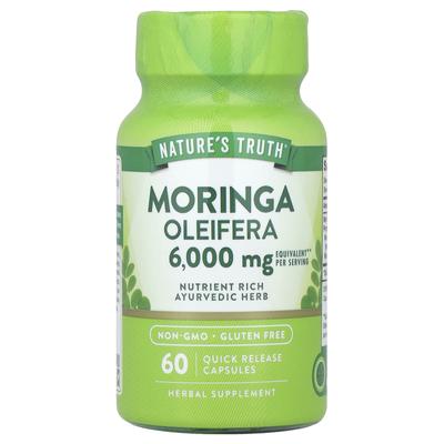 Nature's Truth, Moringa Oleifera, 6,000 mg, 60 cápsulas de liberación rápida (3,000 mg por cápsula)