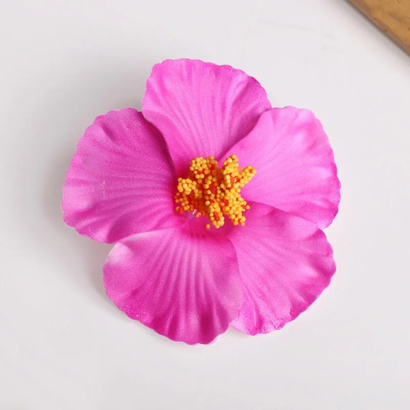 2/5pcs Hawaiian Flower Hair Clip Summer Beach Birthday Party Wedding Decoration Girls Artificial Egg Flowers Hairpin Accessories