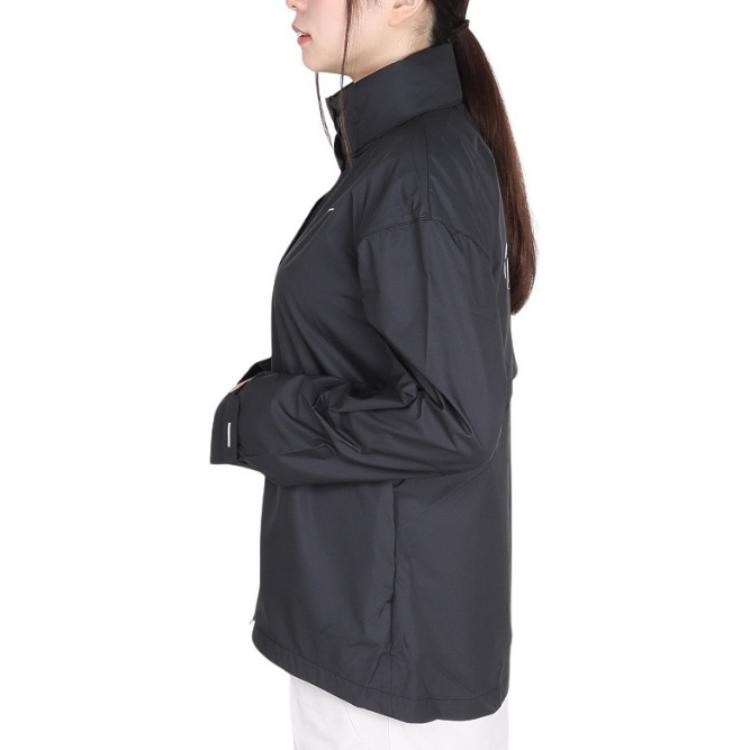 Nike Logo Zip Collar Long Sleeve Jacket Women jackets Black FZ4853-010