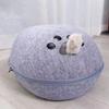Semi Enclosed Felt Cat Nest Detachable Breathable Eggshell Pet House for Cats Gotas Mascotas Home Autumn Spring Puppy Cat Beds