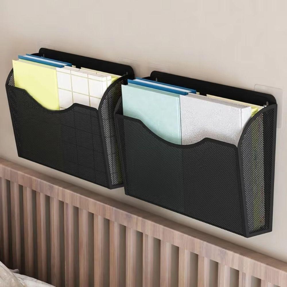 Magnetic Magazine Holder Rack Hanging File Organizer Basket Office