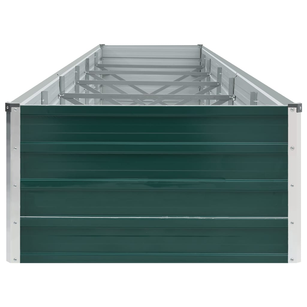 Garden Raised Bed Galvanized Steel 480 X 80 X 45 Cm Green