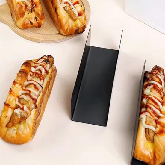 Pork Chop Bun Mold Non-stick U-shaped Bread Mold Carbon Steel Heat-resistant Biscuit Mold for Oven Use Home Baking Enthusiasts