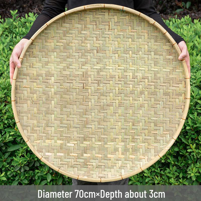 

Handmade Bamboo Copper Wire Winnowing Basket - Farmhouse Style Drying Tray