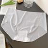 Women's Ultra Thin Ice Silk Underwear Seamless Mid Waist Briefs Quick Drying Breathable Invisible Panties