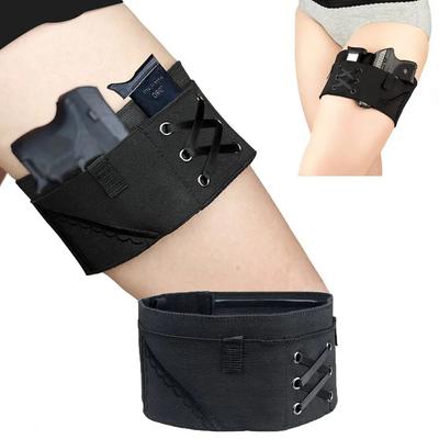 Tactical Women's Leg Holster Universal Pistol Concealed Carry Gun Holster Elastic Adjustable Thigh Hidden Holster Magazine Pouch