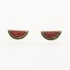 S925 Silver Needle Cute Dripping Oil Watermelon Stud Earrings Fresh Travel Personality Red Earrings Girl Heart Sweet Student