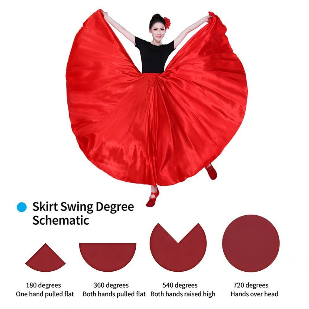 Carnival Spanish Flamenco Skirt Polyester Belly Dance Dress Fashion Paso Doble Dance Dress Women