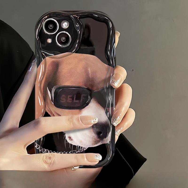 

Подходит для чехла для мобильного телефона Apple 14promax, парный, для iPhone 13, милый и крутой, с солнцезащитными очками, кошка и собака, 11/12 Mini, противоударный iPhone 11