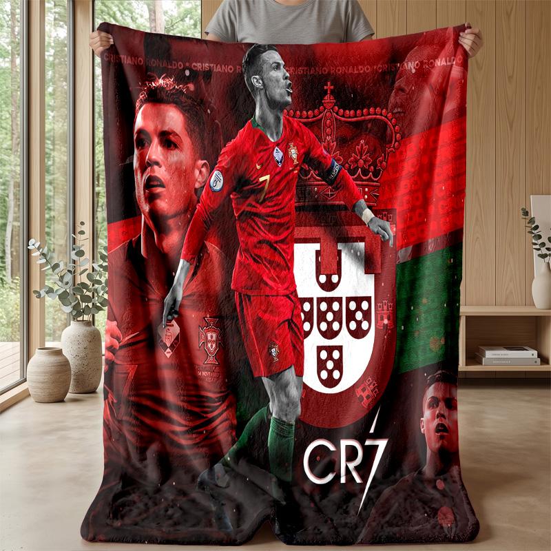 Cristiano Ronaldo Theme blanket Soft Flannel Blanket Plush Throw Blanket Cozy Sofa Bed Blanket for Home Decor