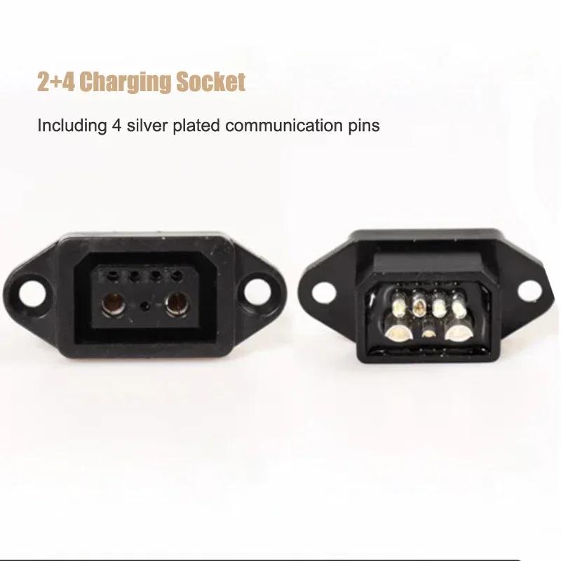 2+4 2+6 Niu N1/NIS Lithium Battery Charging Connector Cable Electric Vehicle Power Socket U1/MI Charger Conversion Plug Wire