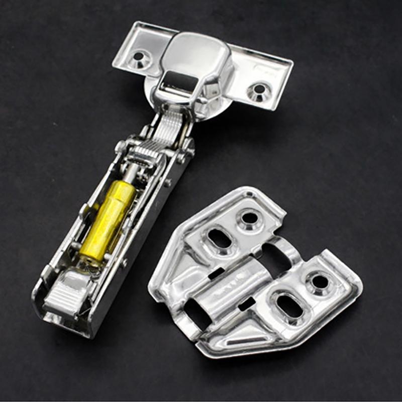 2Pieces Cabinet Hinges Repair Set Featuring 1 Plates and 12 Screws Sturdy Stainless Steel for Home Projects Supplies