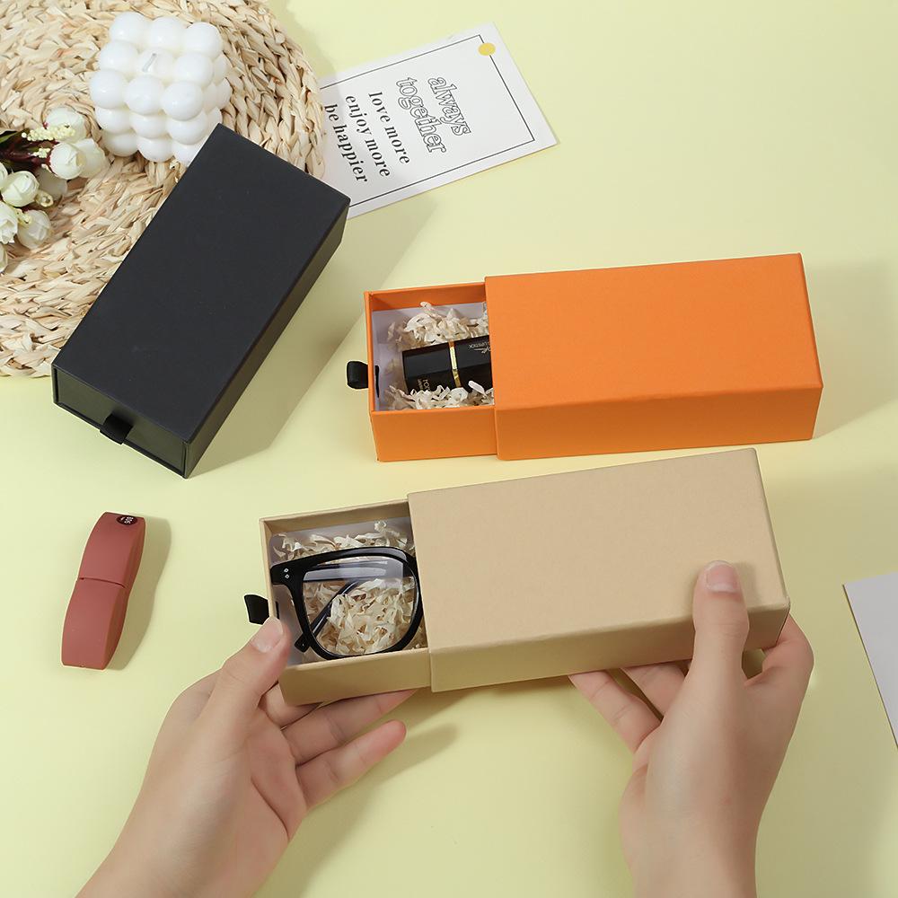 Drawer Jewelry Case Compact Ring Velvet Box Bracelet Holder Paper Material Necklace Storage Box For Jewelry Organization Travel