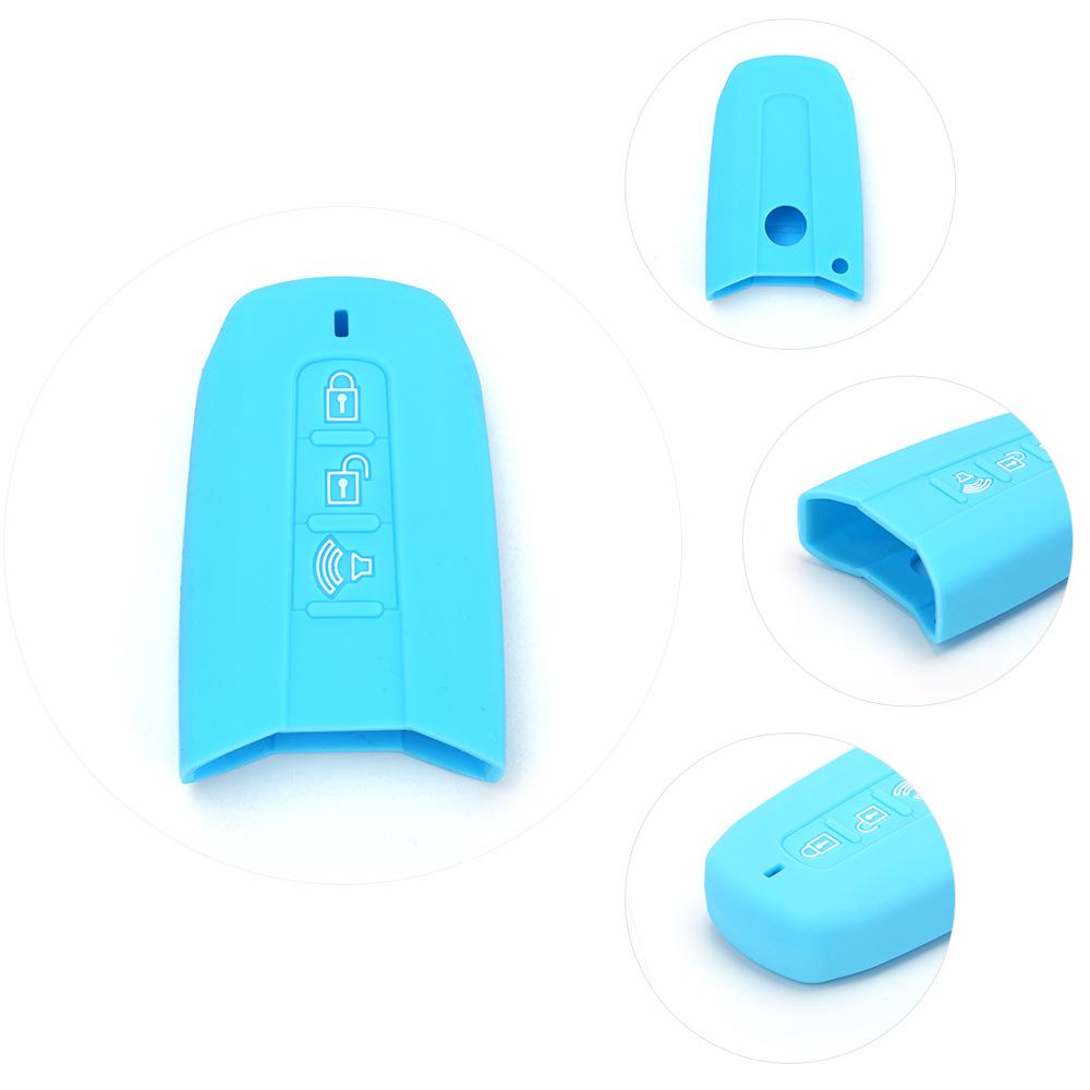 Suitable for Ssangyong Lester G4 Silicone Key Cover Smart 3-button Soft Rubber Car Key Bag Car Remote Control Sheath