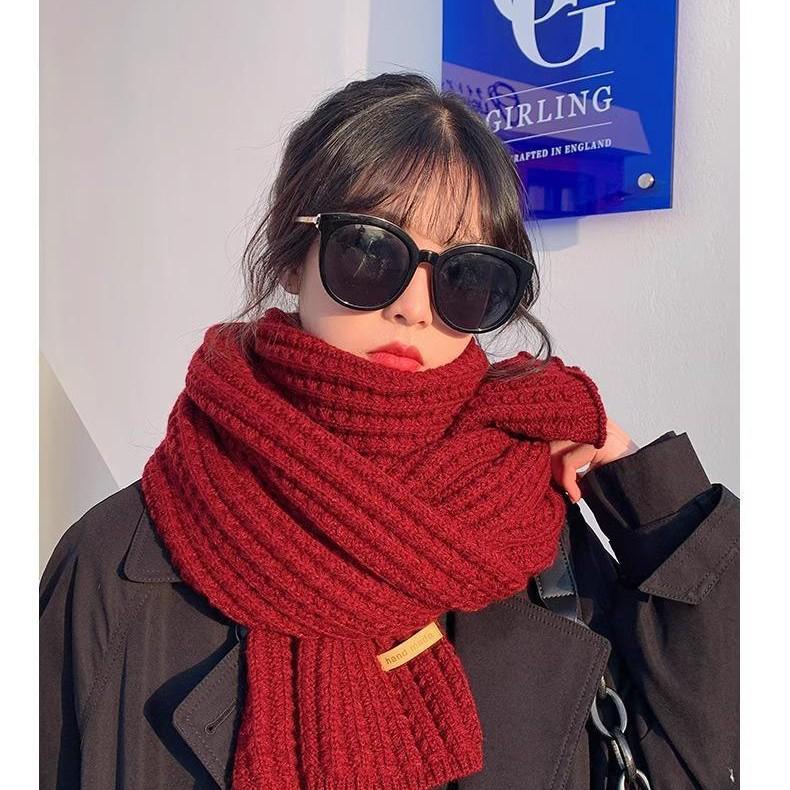 Winter 2025 Thick Knitted Wool Scarf: Warm, Versatile Neck Warmer - Newcomer Special ¥5 Off