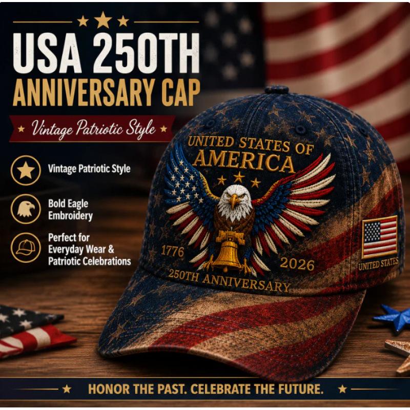 New American Anniversary Baseball Cap D Digital Printing Baseball Cap American Retro Cap